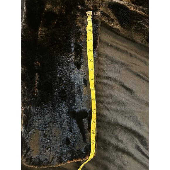 Michael’s Furs Lynn Mass Black Mink Fur Coat Brown collar Women's size Medium - Picture 12 of 13